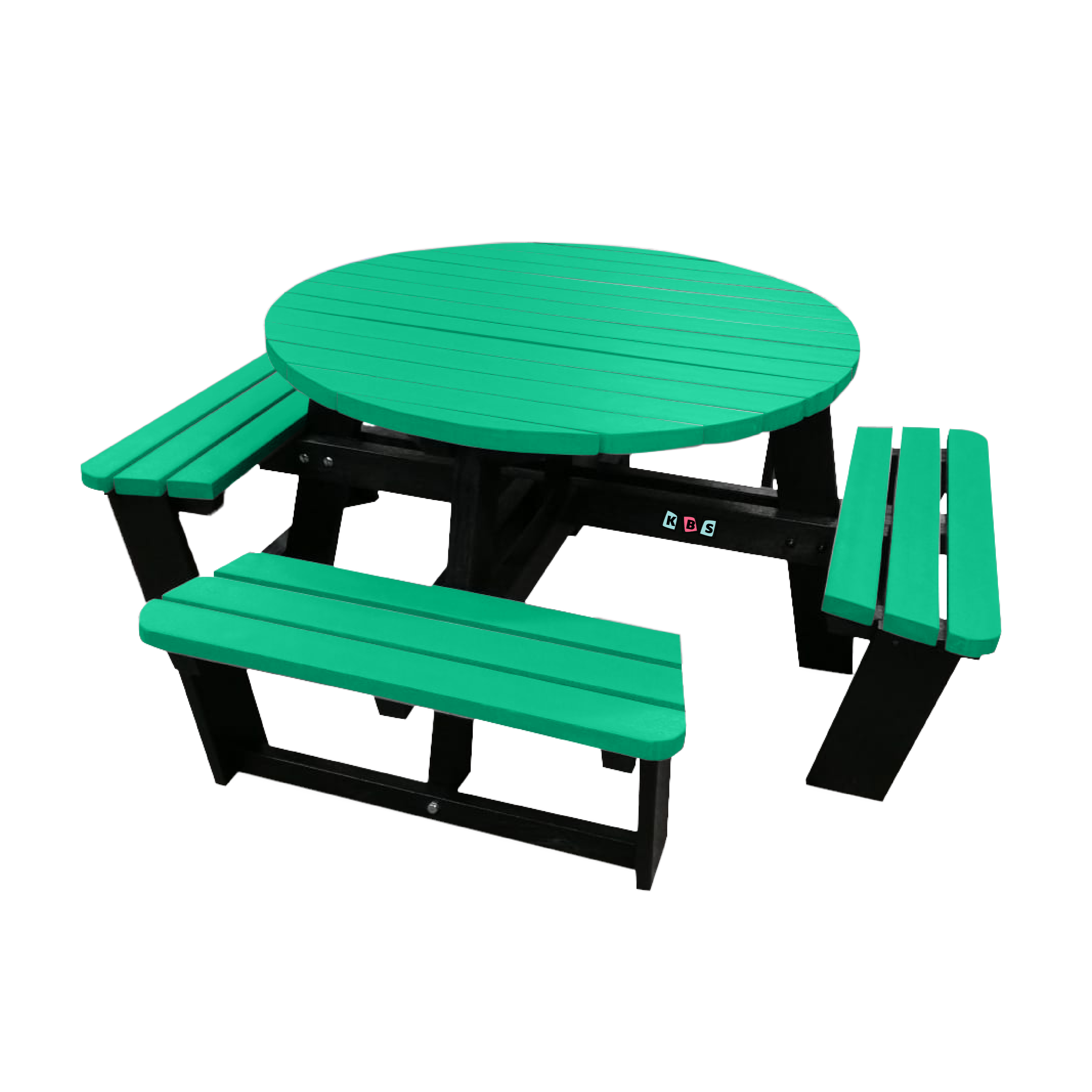 Round Picnic Table Green-01