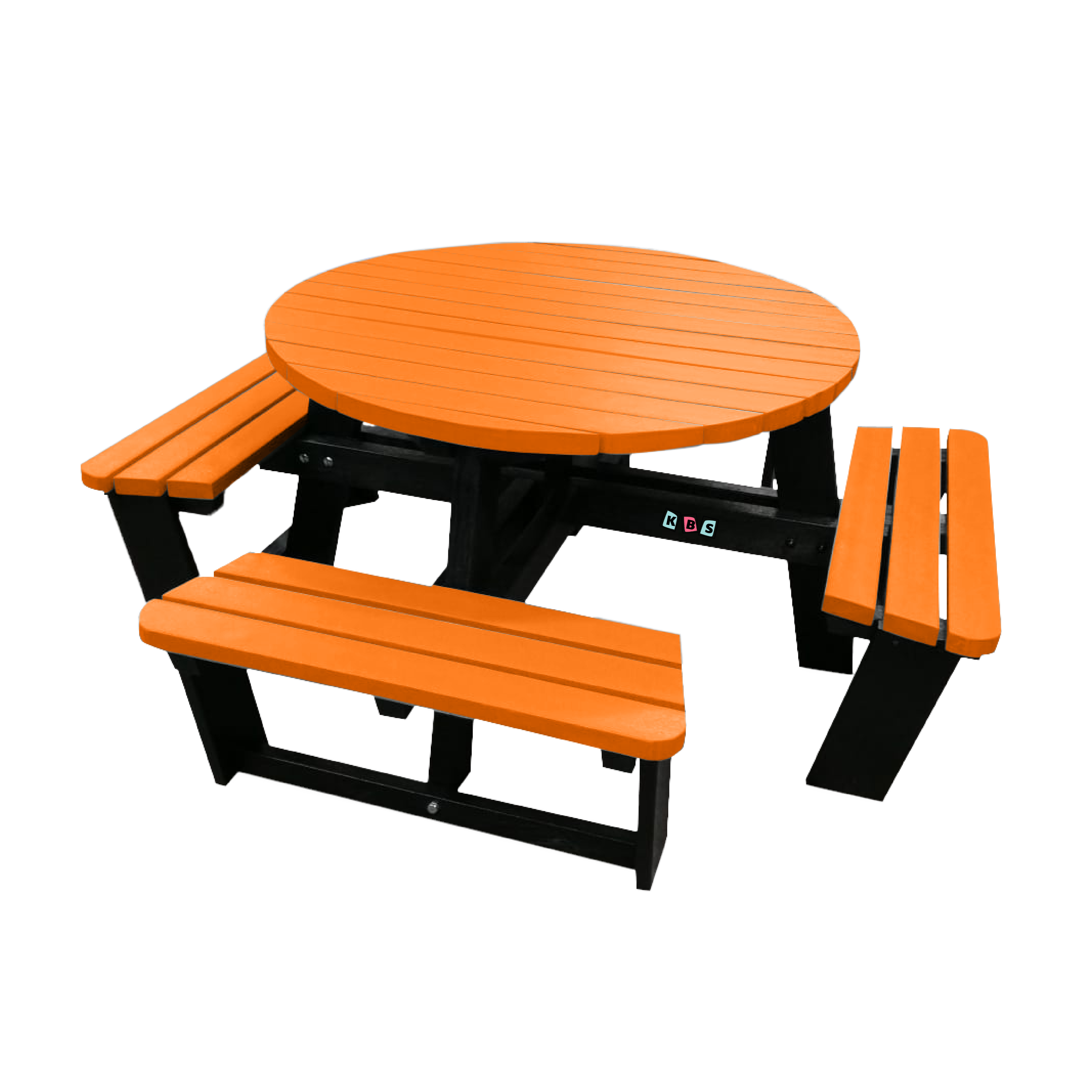 Round Picnic Table Orange-01