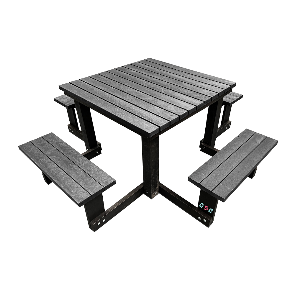 Square Picnic Table 1 Black