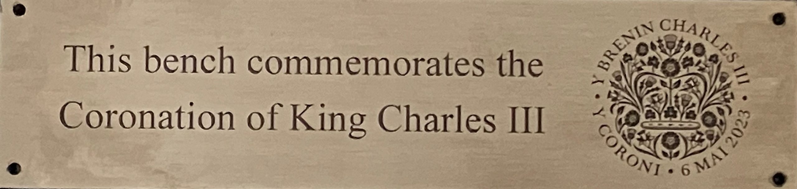 King Charles III coronation plaque