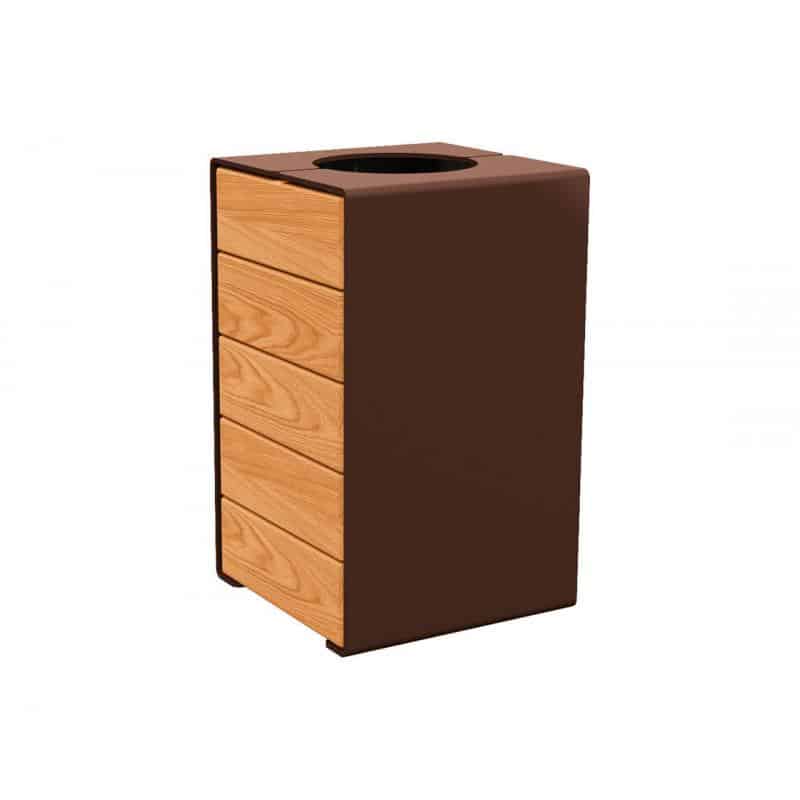 Kube bin no lid L-O Brown