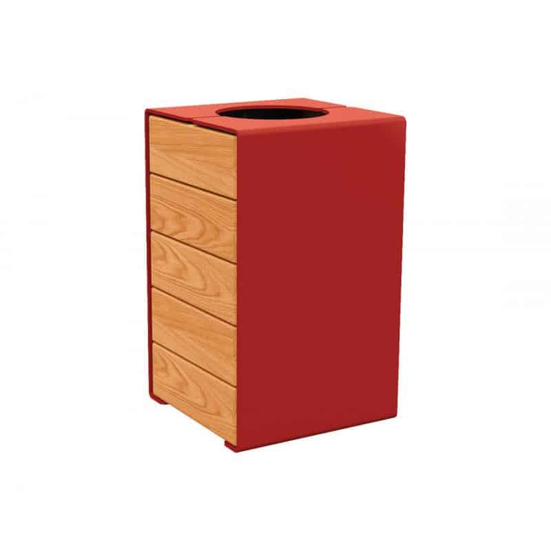 Kube bin no lid L-O Red 3004