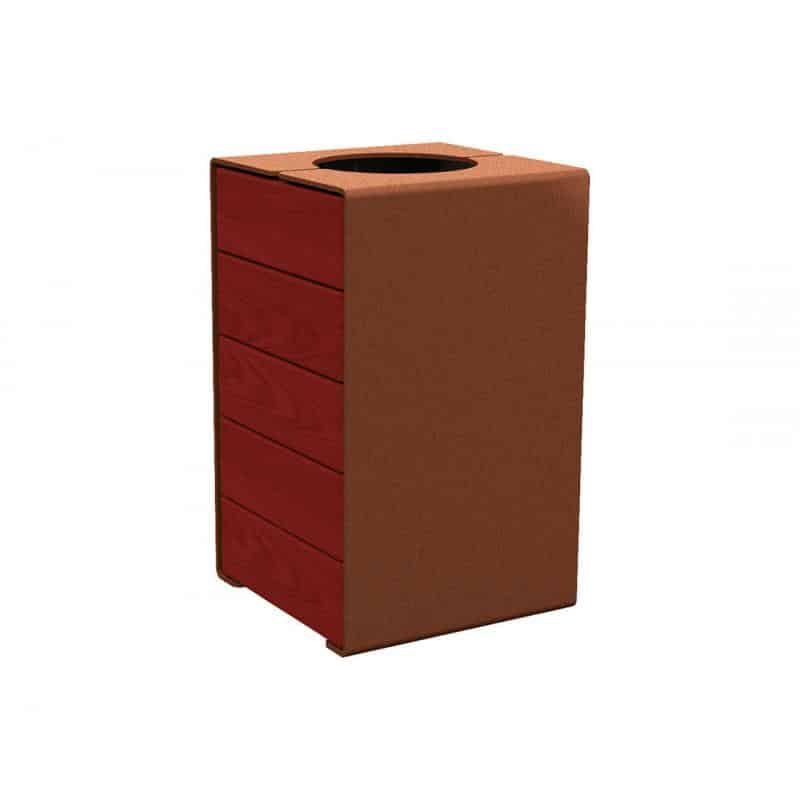 Kube bin no lid Mah Corten Effect