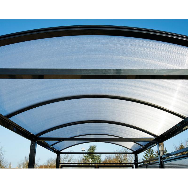 M Barrel Roof basic shelter polycarbonate roof close up2