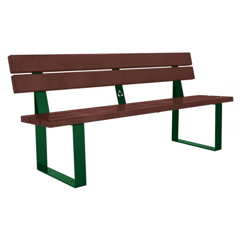 Riga recycled plastic bench green