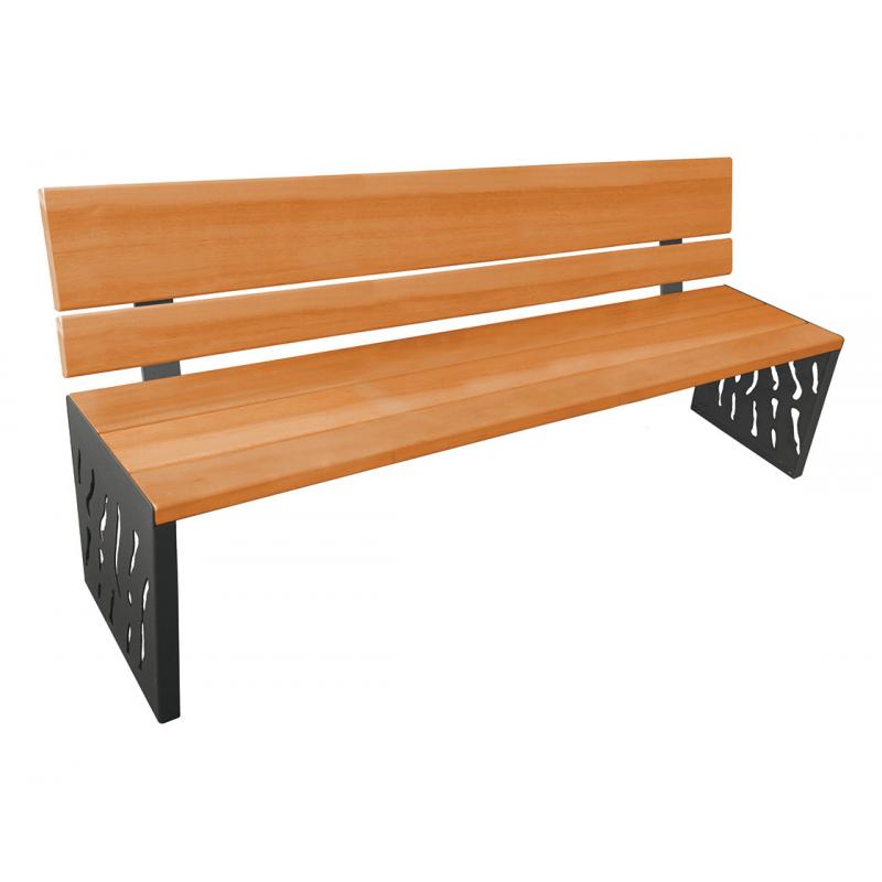 Venice wood & steel seat L-O BRWood Procity