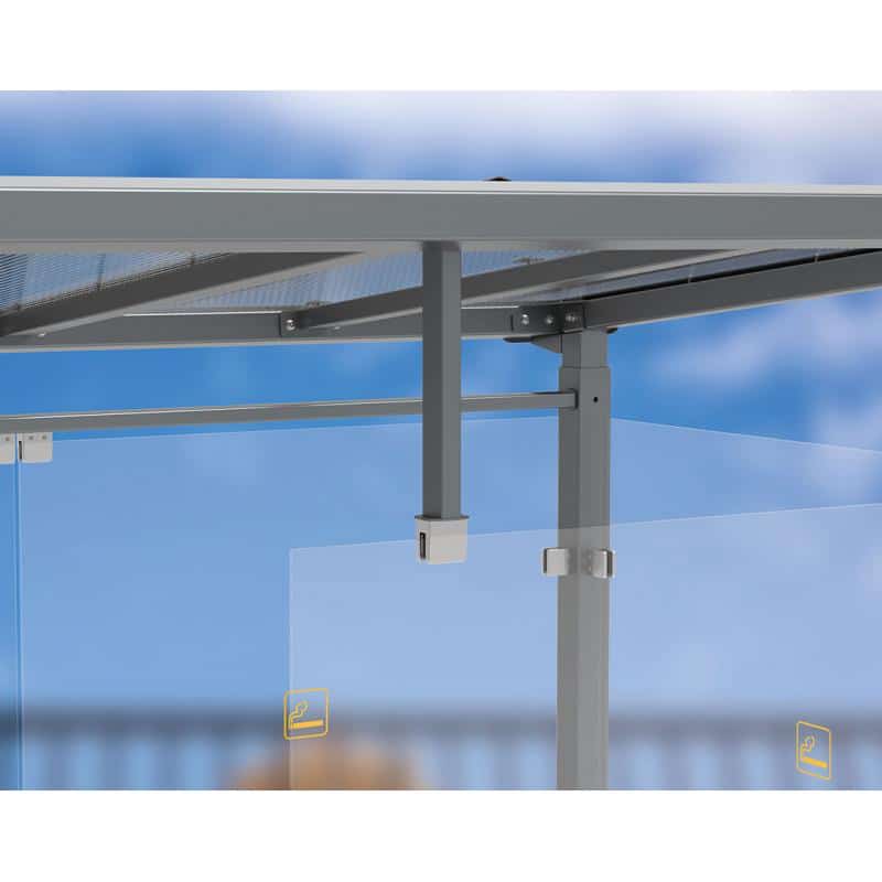 milan smoking shelter clamps