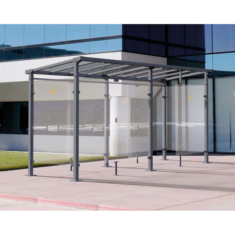 milan smoking shelter with extension