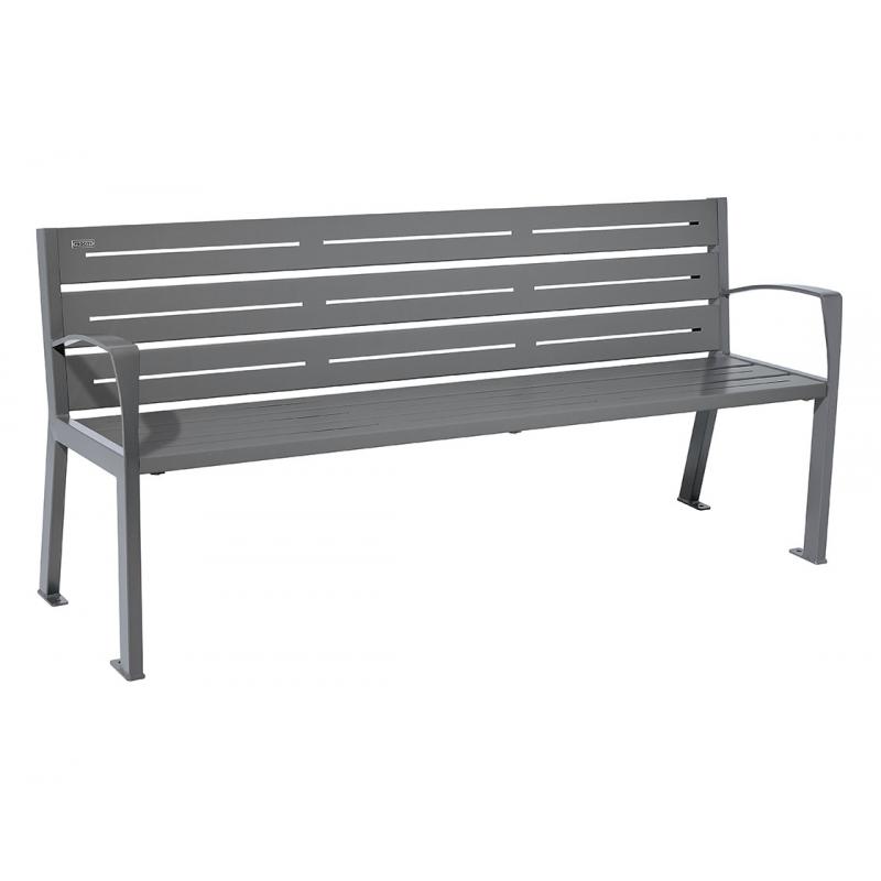 silaos steel 6 slats anthracite grey with arms