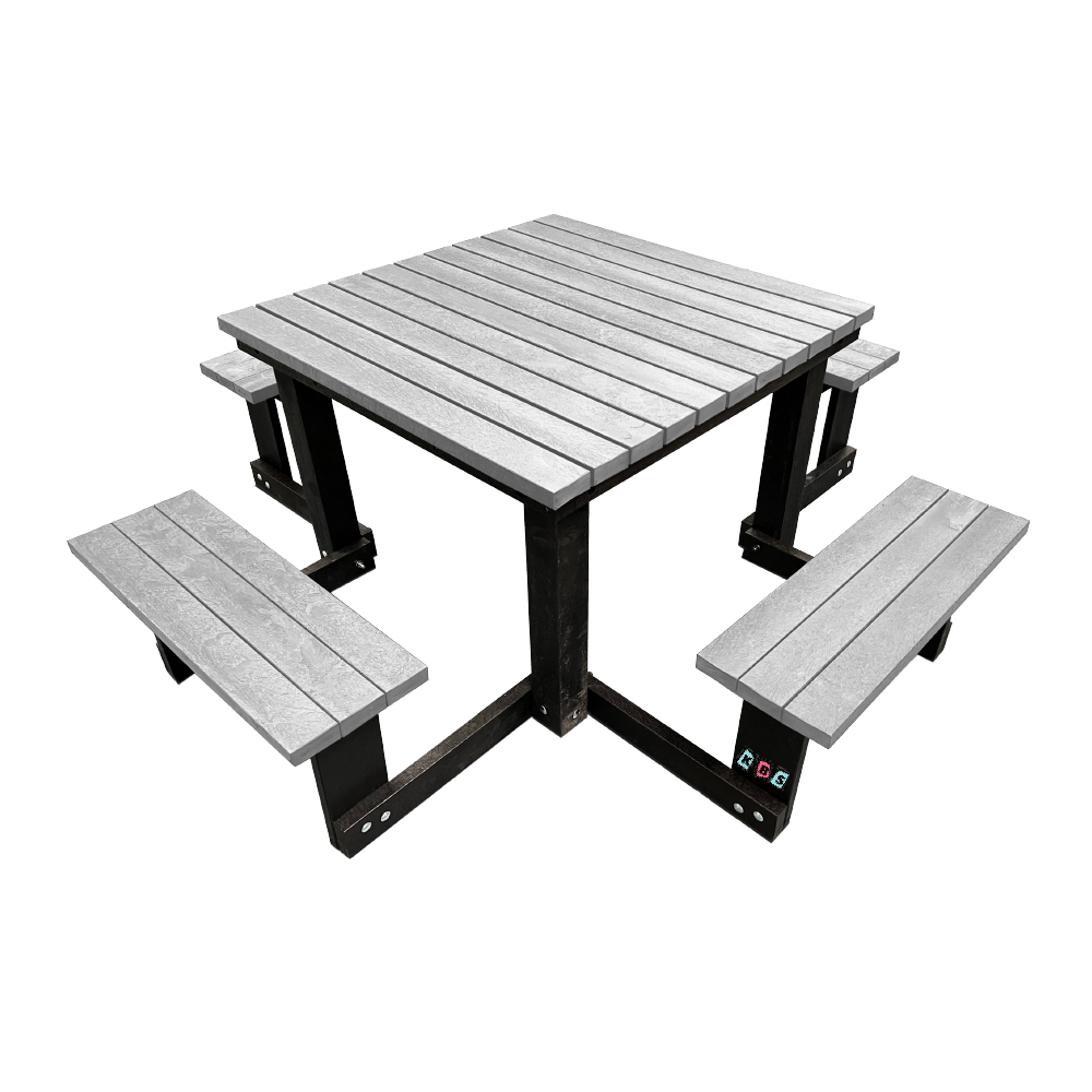 Square Picnic Table 1 Grey