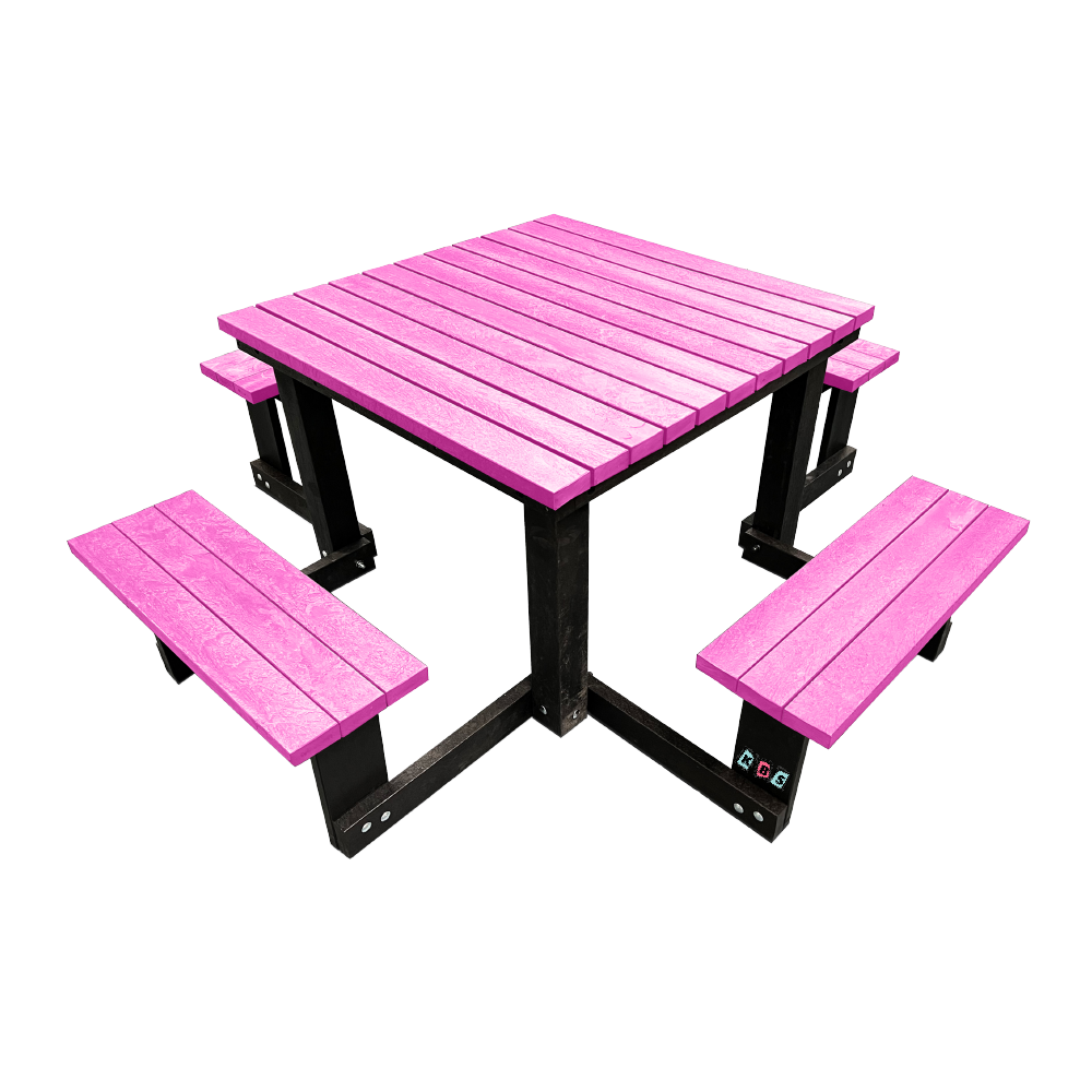 Square Picnic Table 1 Pink