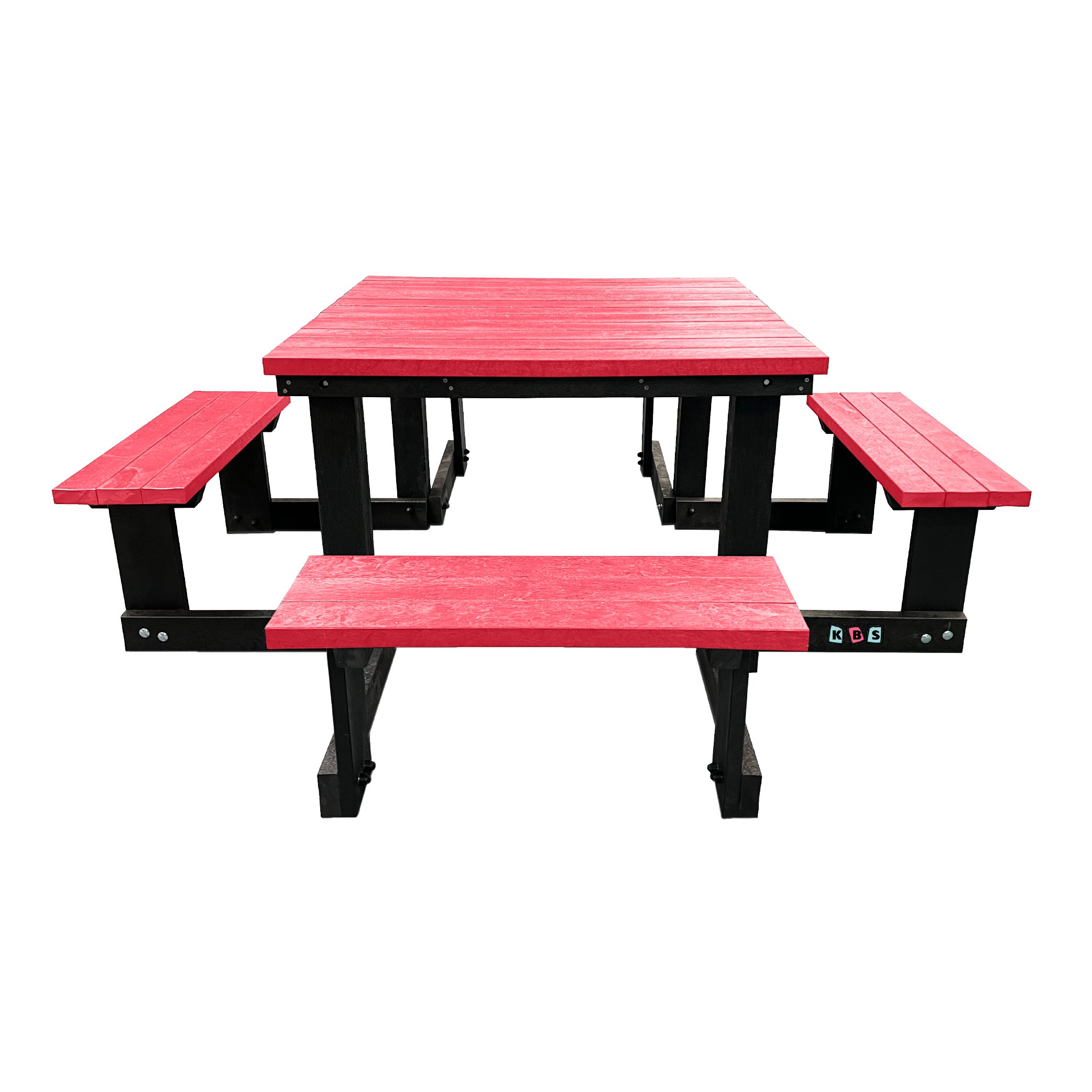 Square Picnic Table 2 Red