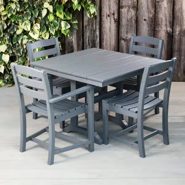 Plastic round table and deals chair set